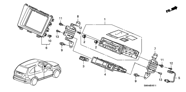 2010 Honda CR-V Auto Radio Diagram