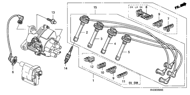 1996 Honda Accord Wire, Resistance (No.2) (Sumitomo) Diagram for 32702-P0J-A00