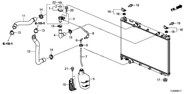 2017 Honda CR-V Tube, Reserve Tank Diagram for 19103-5Y3-J00