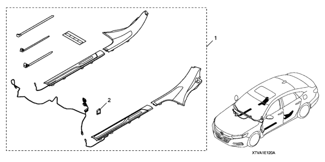 2018 Honda Accord Door Sill Garnish (Illuminated) Diagram