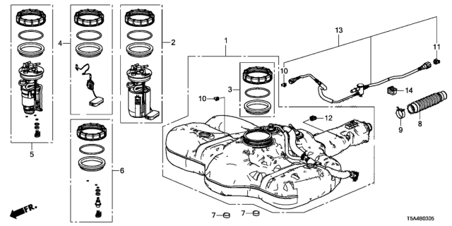 2018 Honda Fit Fuel Tank Diagram