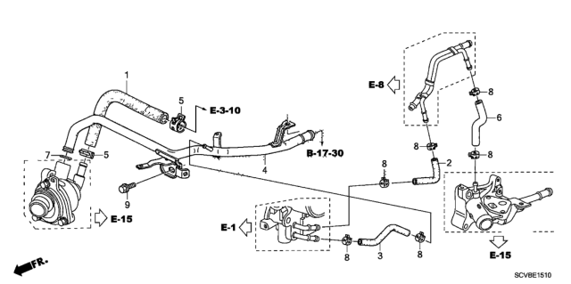 2011 Honda Element Water Hose Diagram