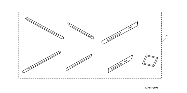 2012 Honda Accord Body Side Molding Diagram