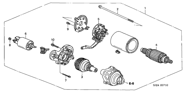 2005 Honda Odyssey Starter Motor (Mitsuba) Diagram