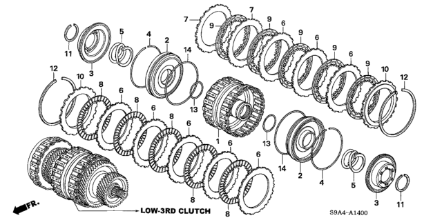 2005 Honda CR-V AT Clutch (Low-3rd) Diagram