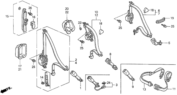 1995 Honda Odyssey Outer St, Driver Side (Excel Charcoal) Diagram for 04868-SX0-A05ZB