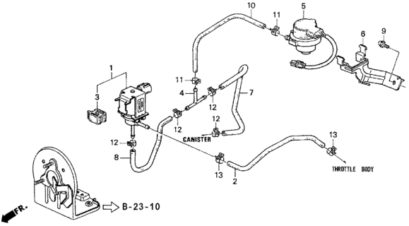 1996 Honda Odyssey Purge Control Solenoid Valve Diagram