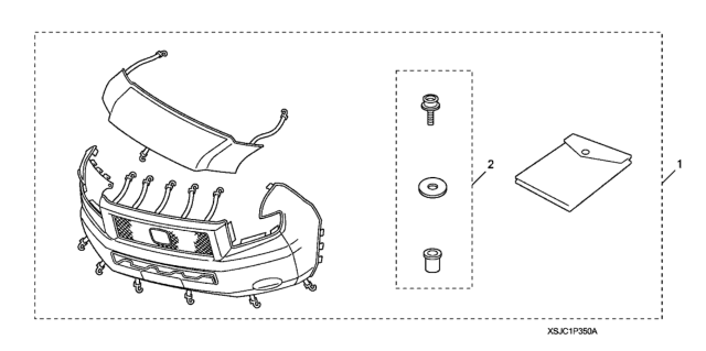 2012 Honda Ridgeline 4 Door RTL (NAVIGATION MFG US2) KA 5AT Nose Mask (Full) Diagram