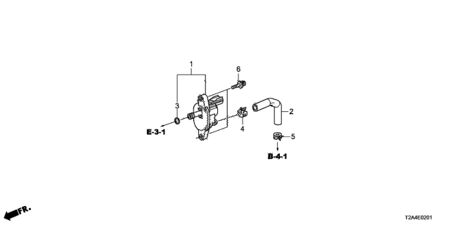 2016 Honda Accord Purge Control Solenoid Valve (V6) Diagram