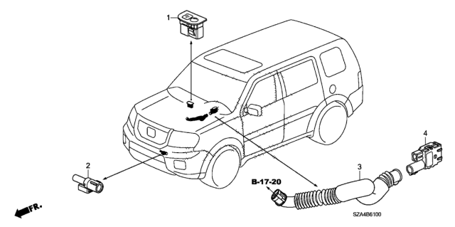 2010 Honda Pilot A/C Air Conditioner (Sensor) Diagram