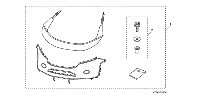 2013 Honda Crosstour 5 Door EXL (4WD) KA 6AT Full Nose Mask Diagram