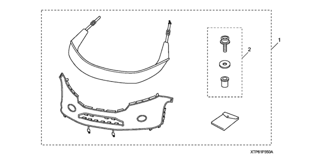 2015 Honda Crosstour Full Nose Mask Diagram