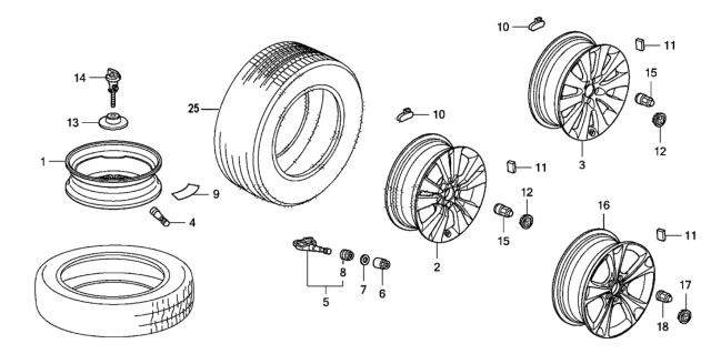 2010 Honda Accord Wheel Disk Diagram