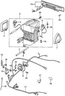 1981 Honda Accord Band B, Air Conditioner Diagram for 38639-671-003