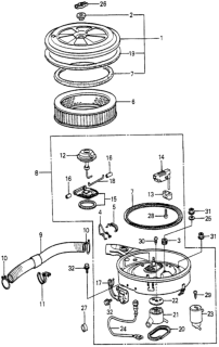 1979 Honda Prelude Air Cleaner Diagram