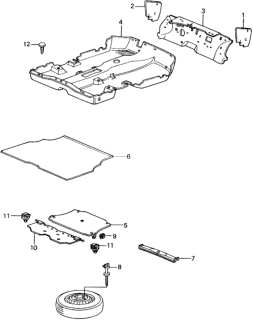 1983 Honda Civic Bar, Spare Tire (13Inch) Diagram for 83850-SA8-660