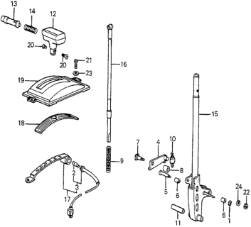 1982 Honda Accord Bolt, Select Lever Diagram for 54115-SA5-980