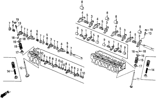 1987 Honda CRX Arm B, Rocker Diagram for 14620-PE1-720