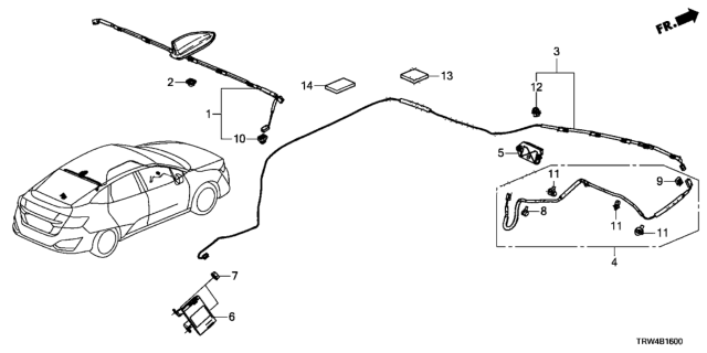 2018 Honda Clarity Plug-In Hybrid Radio Antenna Diagram