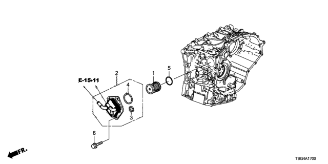 2018 Honda Civic AT CVTF Warmer Diagram