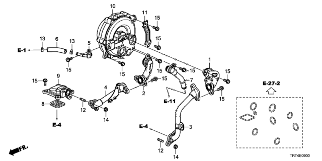 2017 Honda Clarity Fuel Cell 4 Door D (CLARITY FCV) KA 1AT EGR Pump Diagram