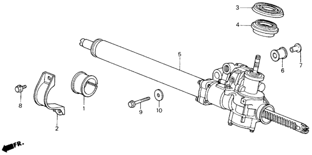 1987 Honda Civic 4 Door GL KA 4AT P.S. Gear Box Complete Diagram
