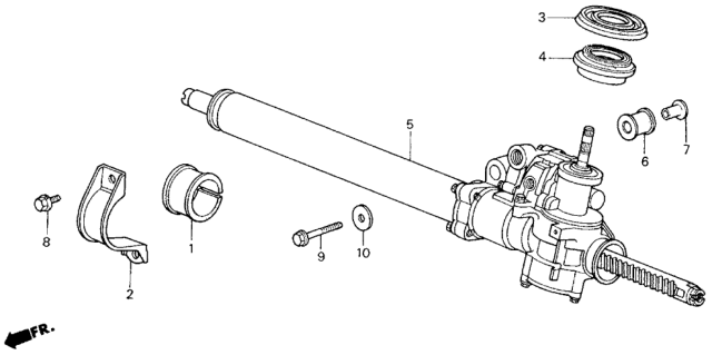 1986 Honda Civic Bush, Steering Gear Box Mounting Diagram for 53685-SB4-950