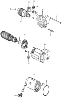 1979 Honda Accord Switch Assembly, Magnetic Diagram for 31210-676-641