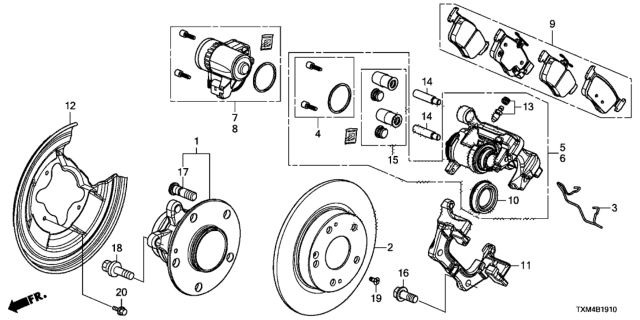 2020 Honda Insight Rear Brake Diagram