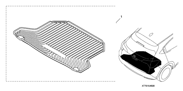 2016 Honda HR-V Cargo Tray Diagram