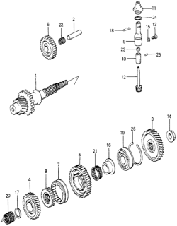 1979 Honda Accord HMT Countershaft Diagram