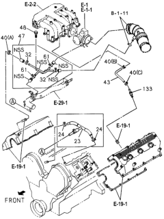 1997 Honda Passport Clip, Water Hose Diagram for 8-94367-944-0