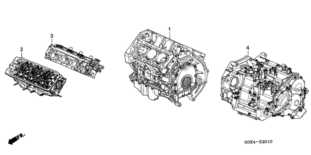 1999 Honda Odyssey General Assy., Cylinder Block Diagram for 10002-P8F-A01