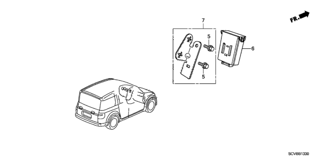 2011 Honda Element TPMS Unit Diagram