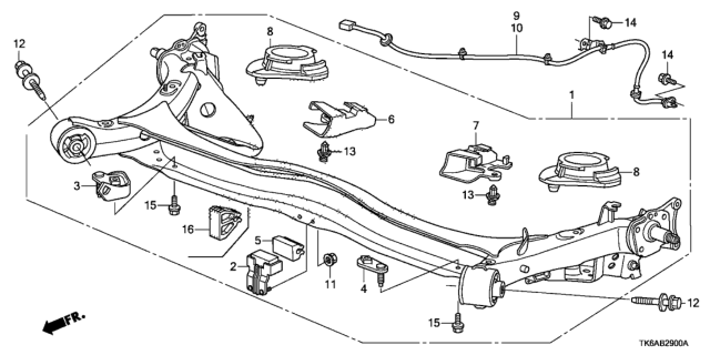 2013 Honda Fit Rear Axle Diagram