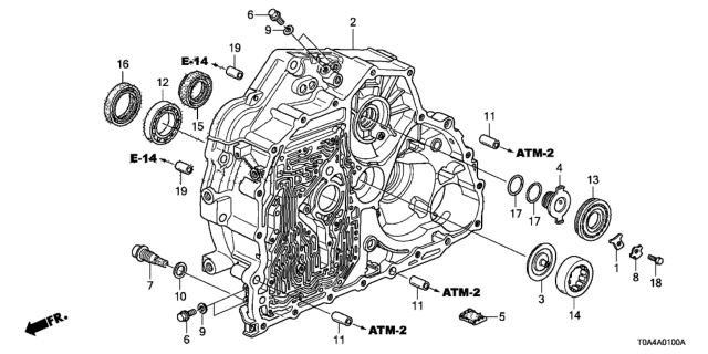 2012 Honda CR-V Case Diagram for 21111-RZH-325