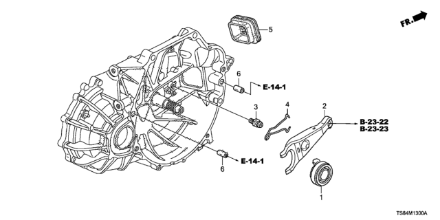 2012 Honda Civic MT Clutch Release (2.4L) Diagram