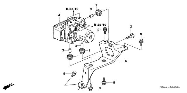 2006 Honda Accord ABS Modulator Diagram