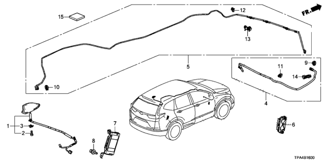 2020 Honda CR-V Hybrid 5 Door LX (HYBRID) KA CVT Antenna Diagram