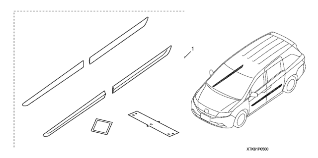 2015 Honda Odyssey BSM NH-797M Diagram for 08P05-TK8-1C1