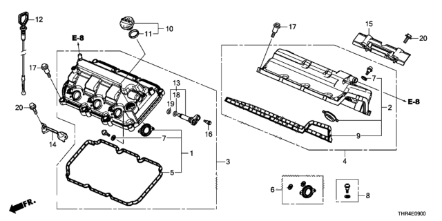 2018 Honda Odyssey Cylinder Head Cover Diagram