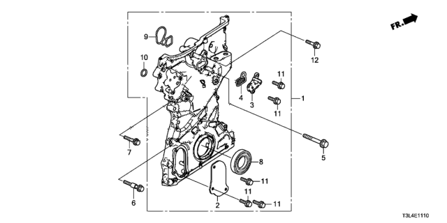 2013 Honda Accord Chain Case (L4) Diagram