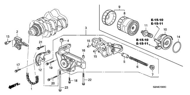 2003 Honda S2000 Chain (64L) Diagram for 13441-PCX-004