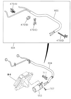 2000 Honda Passport Tank, Vacuum Diagram for 8-97212-784-1