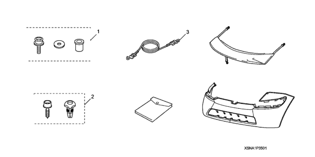 2008 Honda Civic 4 Door MX (HYBRID) KA CVT Nose Mask (Full) Diagram 1