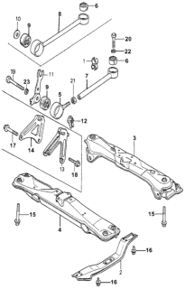 1981 Honda Accord Torque Rod - Front Beam Diagram
