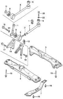 1980 Honda Accord 3 Door LX KA 5MT Torque Rod - Front Beam Diagram