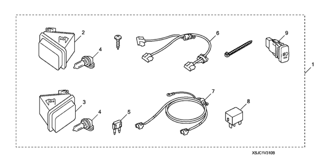 2014 Honda Ridgeline Foglights Diagram