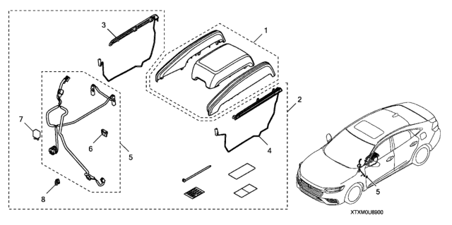 2019 Honda Insight Center Armrest With Illumination Diagram