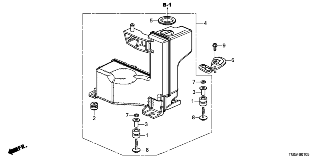 2019 Honda Civic Seal Rubber,Reson Diagram for 17251-5AA-A00